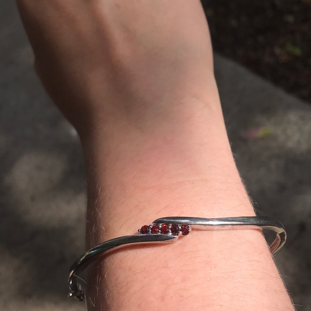 Ruby Red Rhinestone Bracelet - image 5